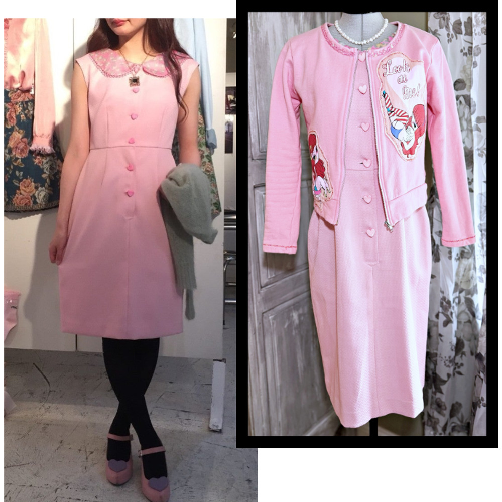 MILK Japan Mademoiselle BeBe Dress Cardigan Pink J Fashion Kawaii Coquette Gyaru